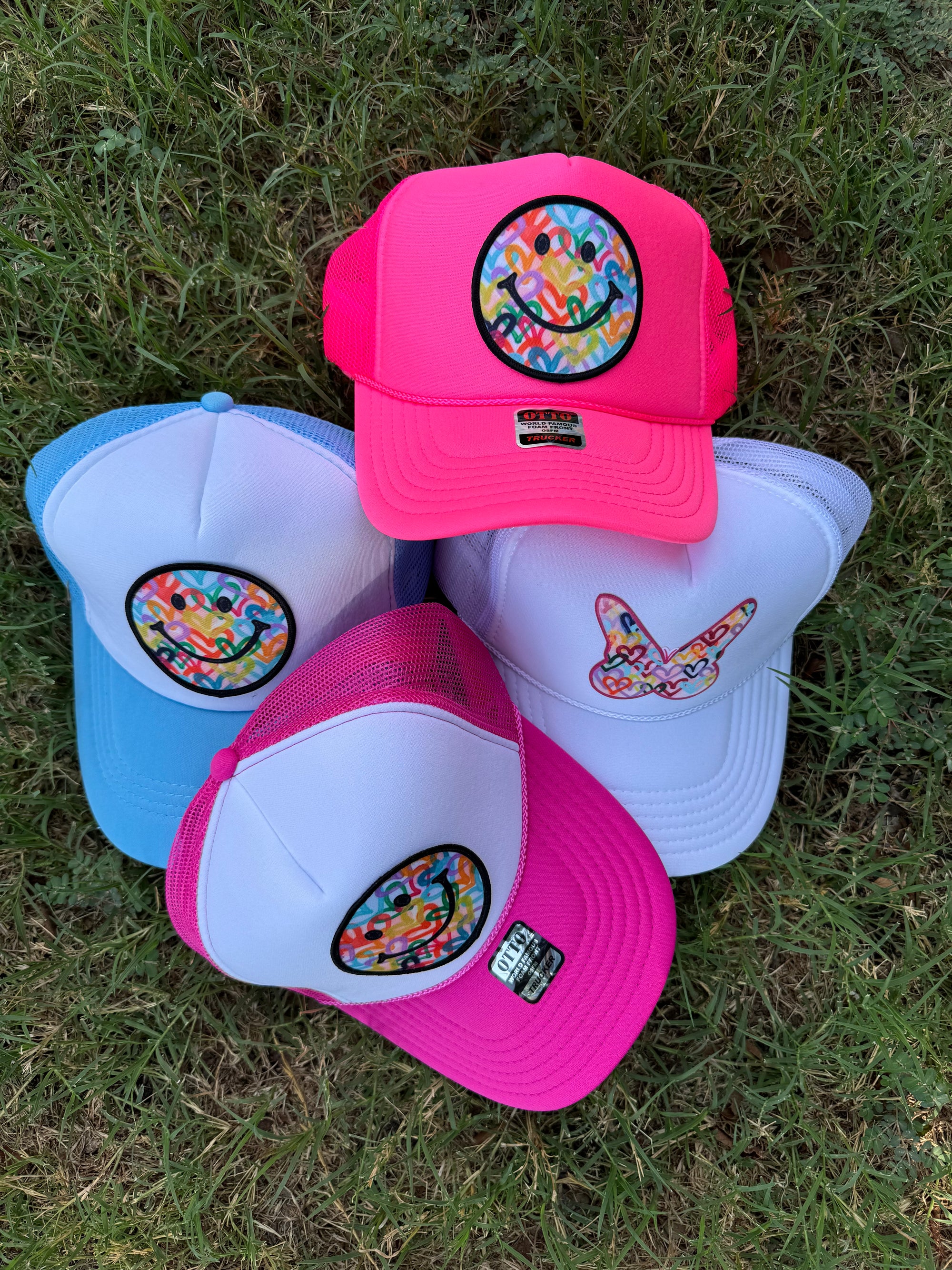 Summer Smiley Trucker Hats
