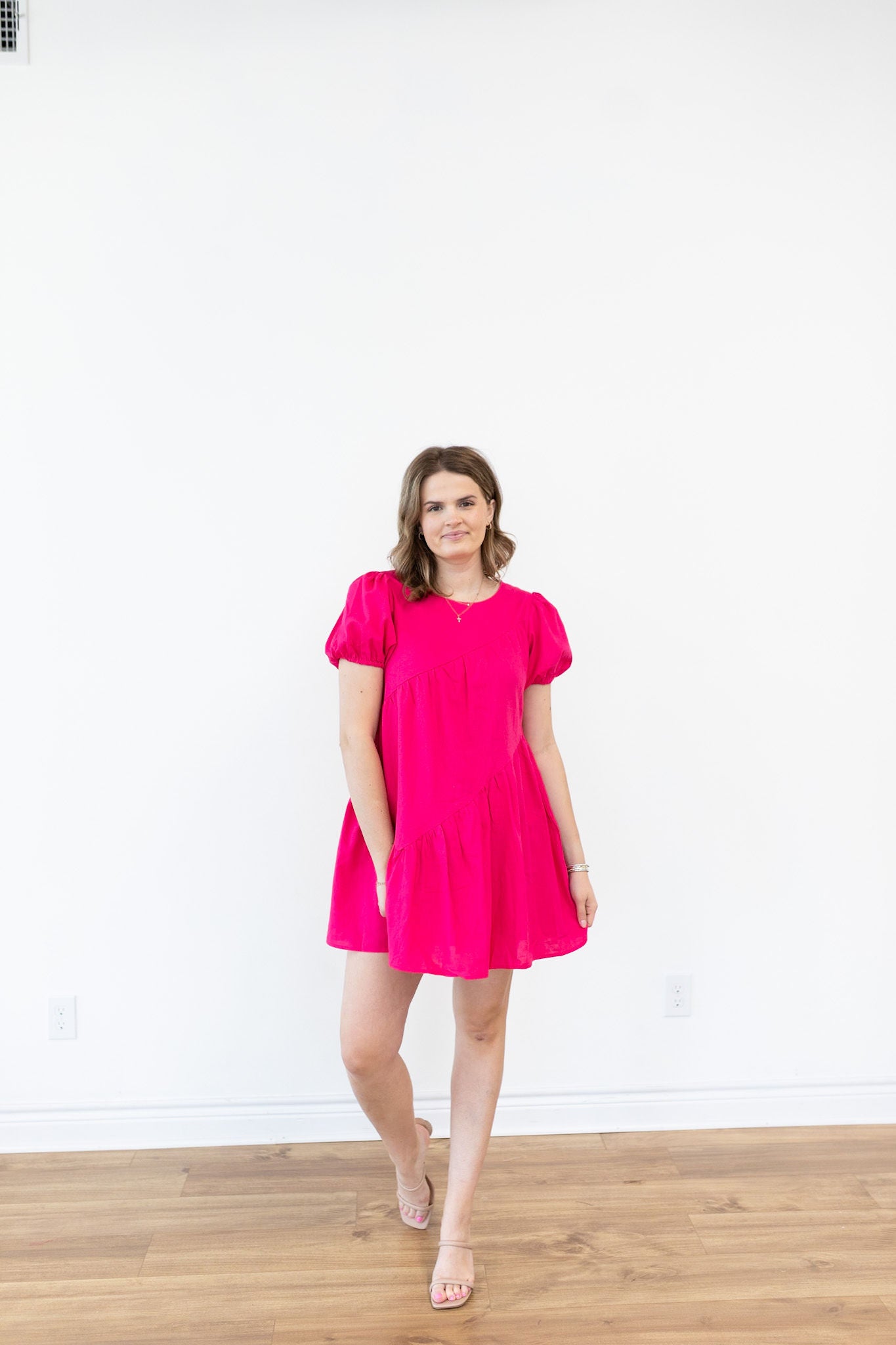 Maddie Dress - Hot Pink