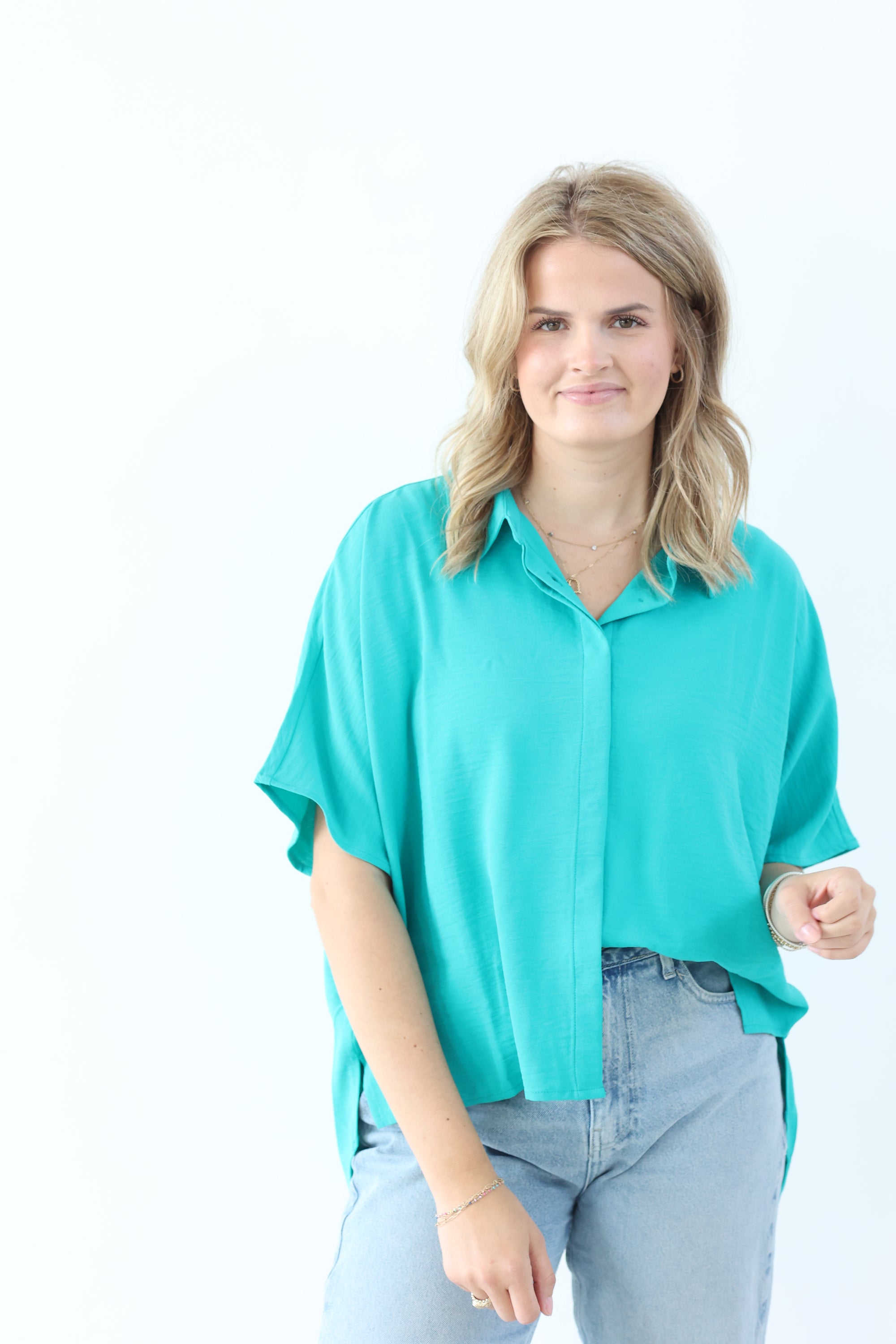 Hidden Gem Top - Aqua