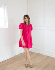 Maddie Dress - Hot Pink