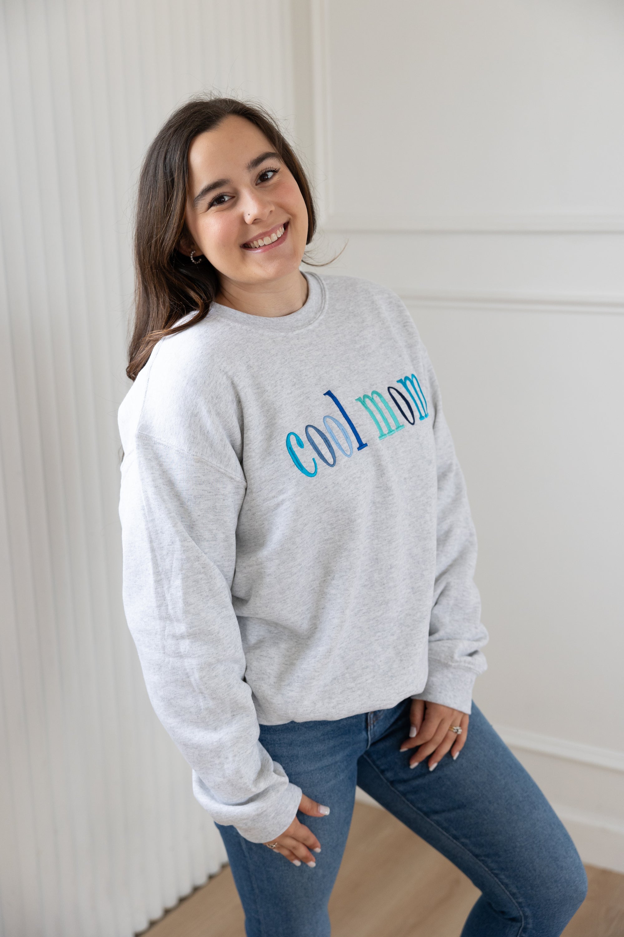 Cool Mom Pullover - Blue Hues