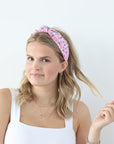 Pink Gingham Headband