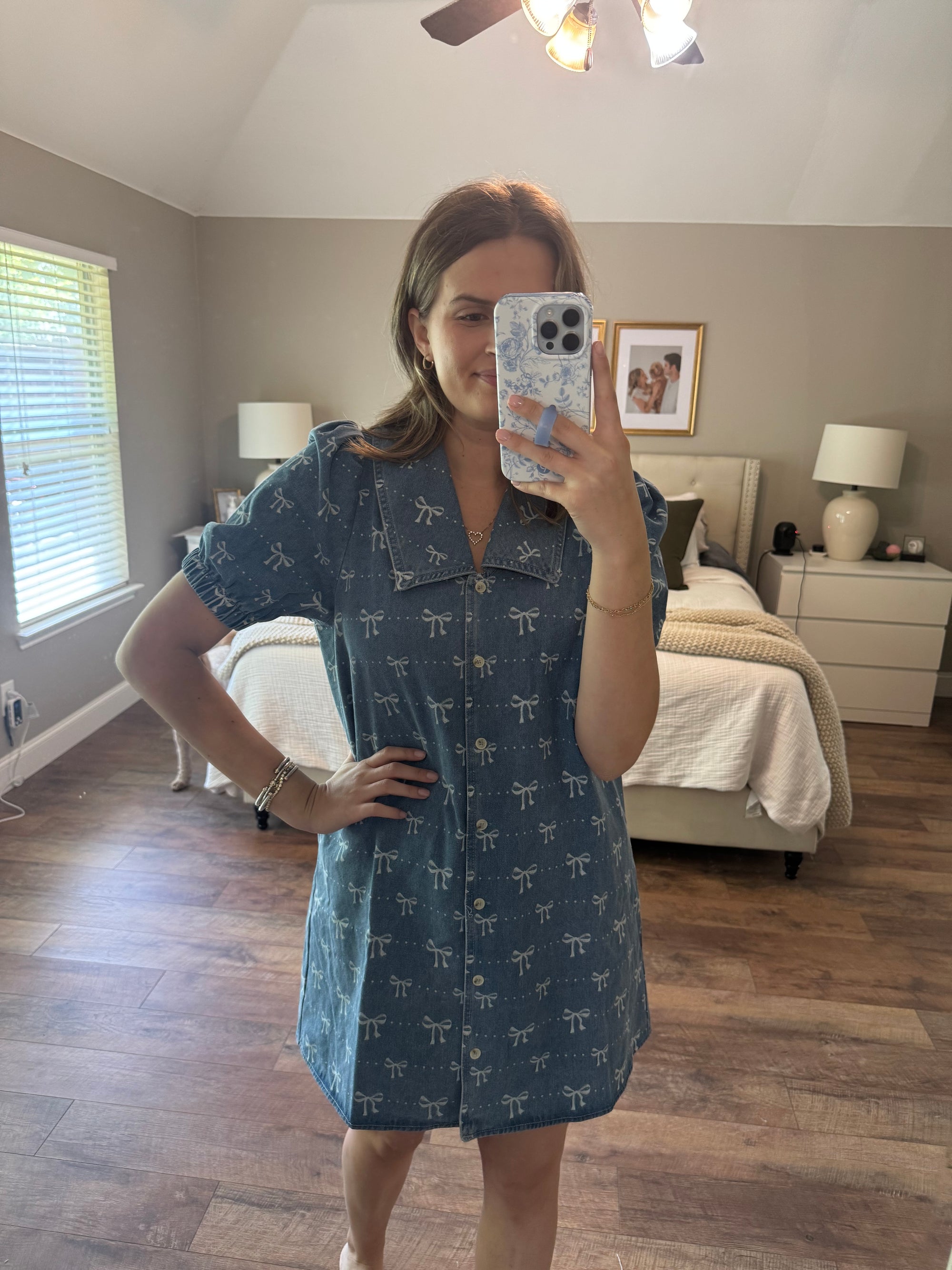 Denim Bow Dress