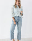 Lover Eyelet Top - Blue