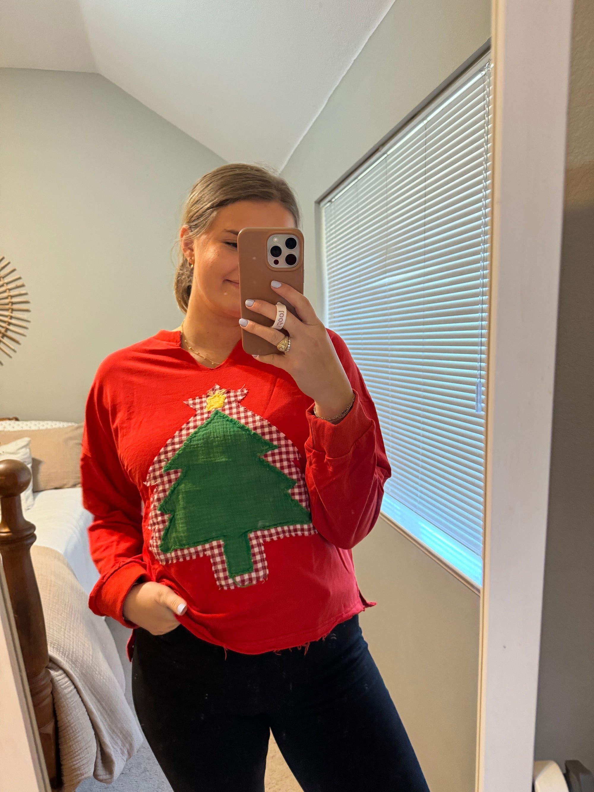 Christmas Tree Patch Pullover