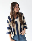 Nautical Stripe Top - Navy