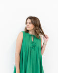 Triple Bow Dress - Green