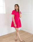 Maddie Dress - Hot Pink