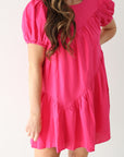 Maddie Dress - Hot Pink