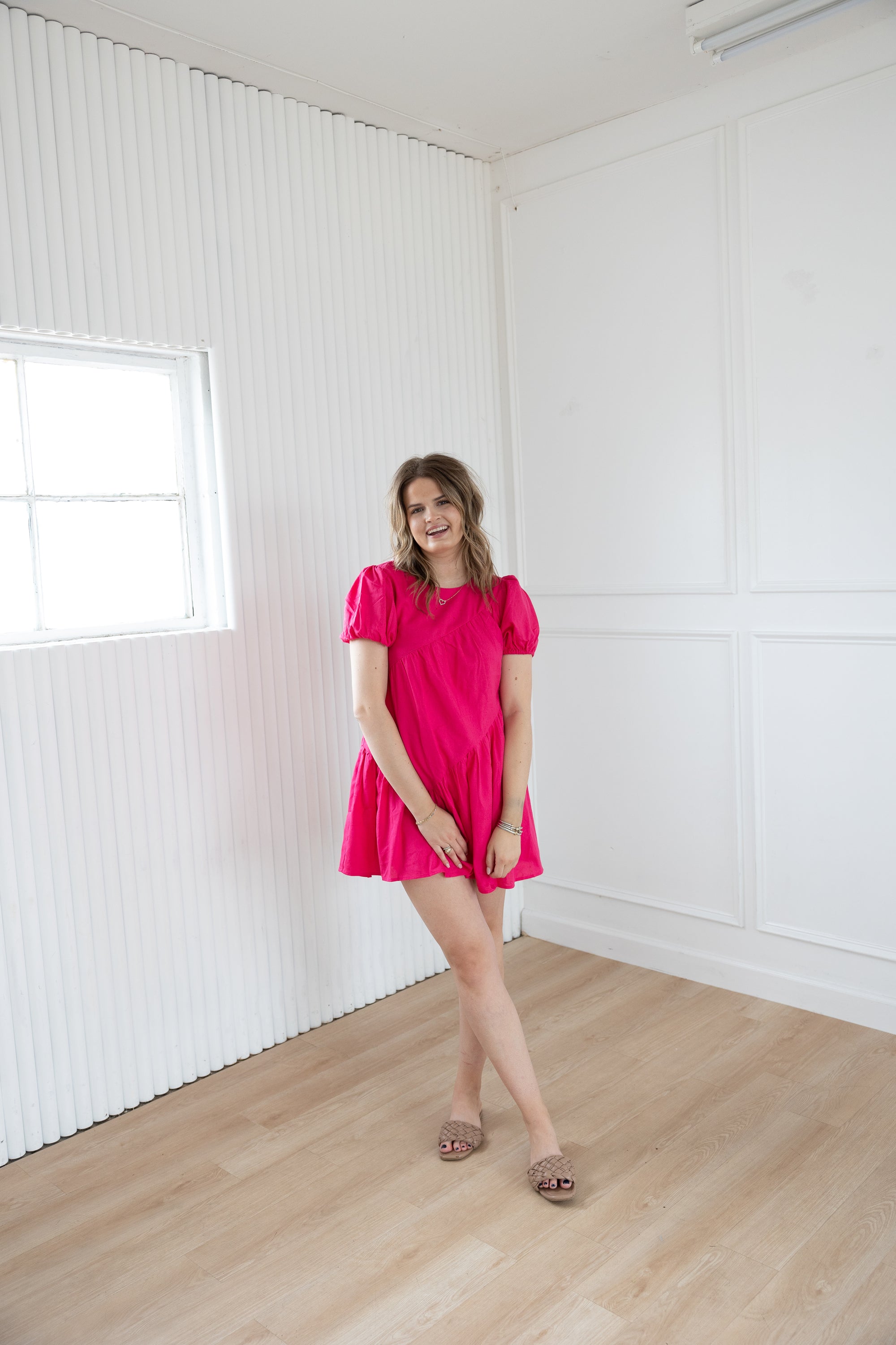 Maddie Dress - Hot Pink