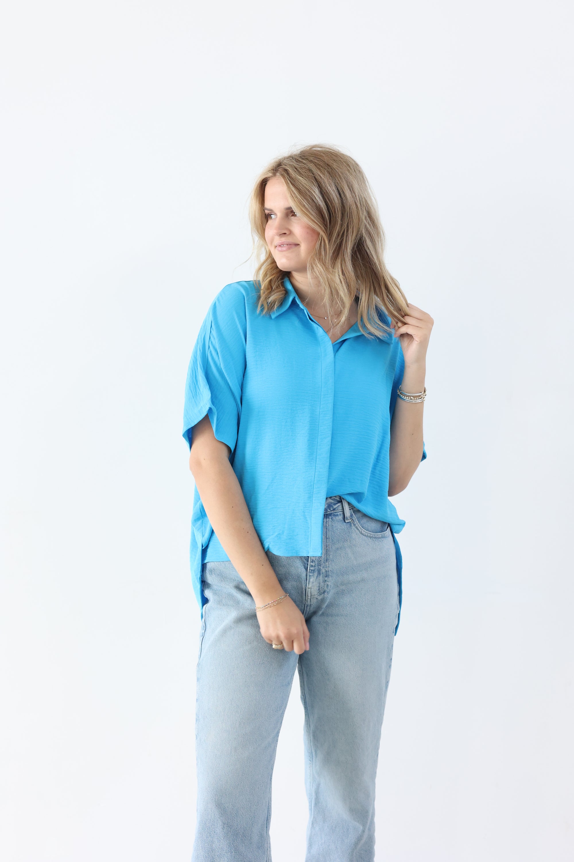 Hidden Gem Top - Ocean Blue