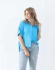 Hidden Gem Top - Ocean Blue