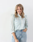 Lover Eyelet Top - Blue