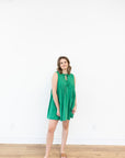 Triple Bow Dress - Green