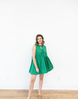 Triple Bow Dress - Green