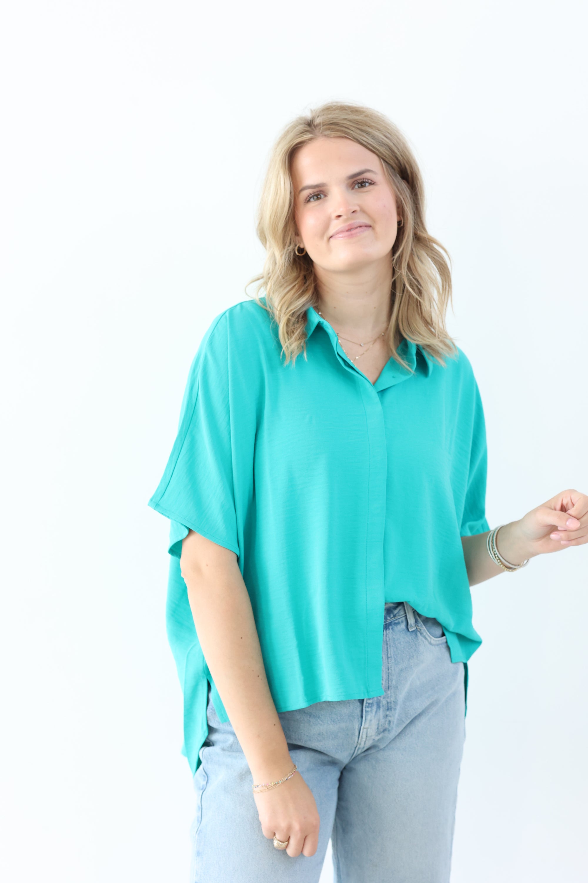 Hidden Gem Top - Aqua