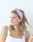 Pink Gingham Headband