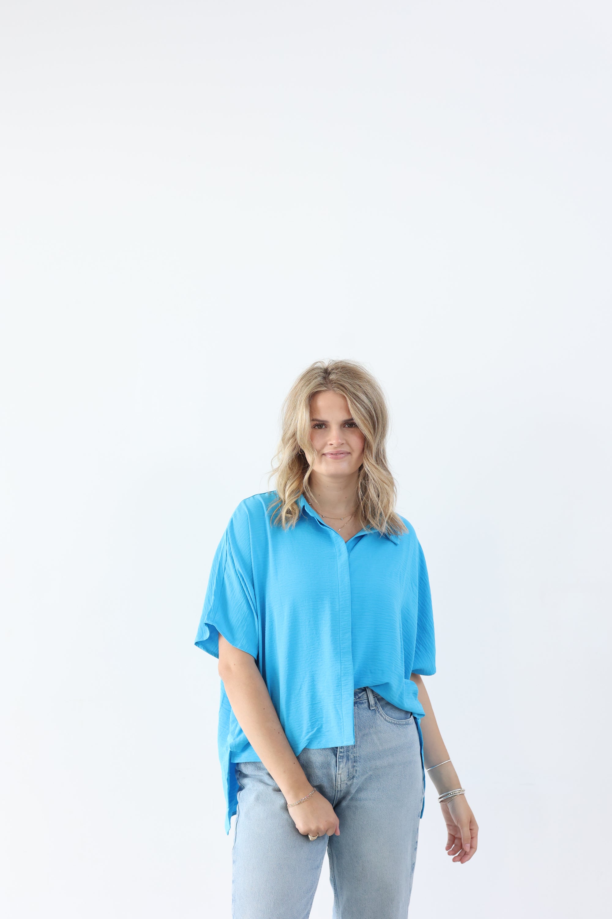 Hidden Gem Top - Ocean Blue