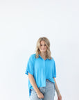 Hidden Gem Top - Ocean Blue