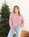 Karly Ribbed Top - Mauve