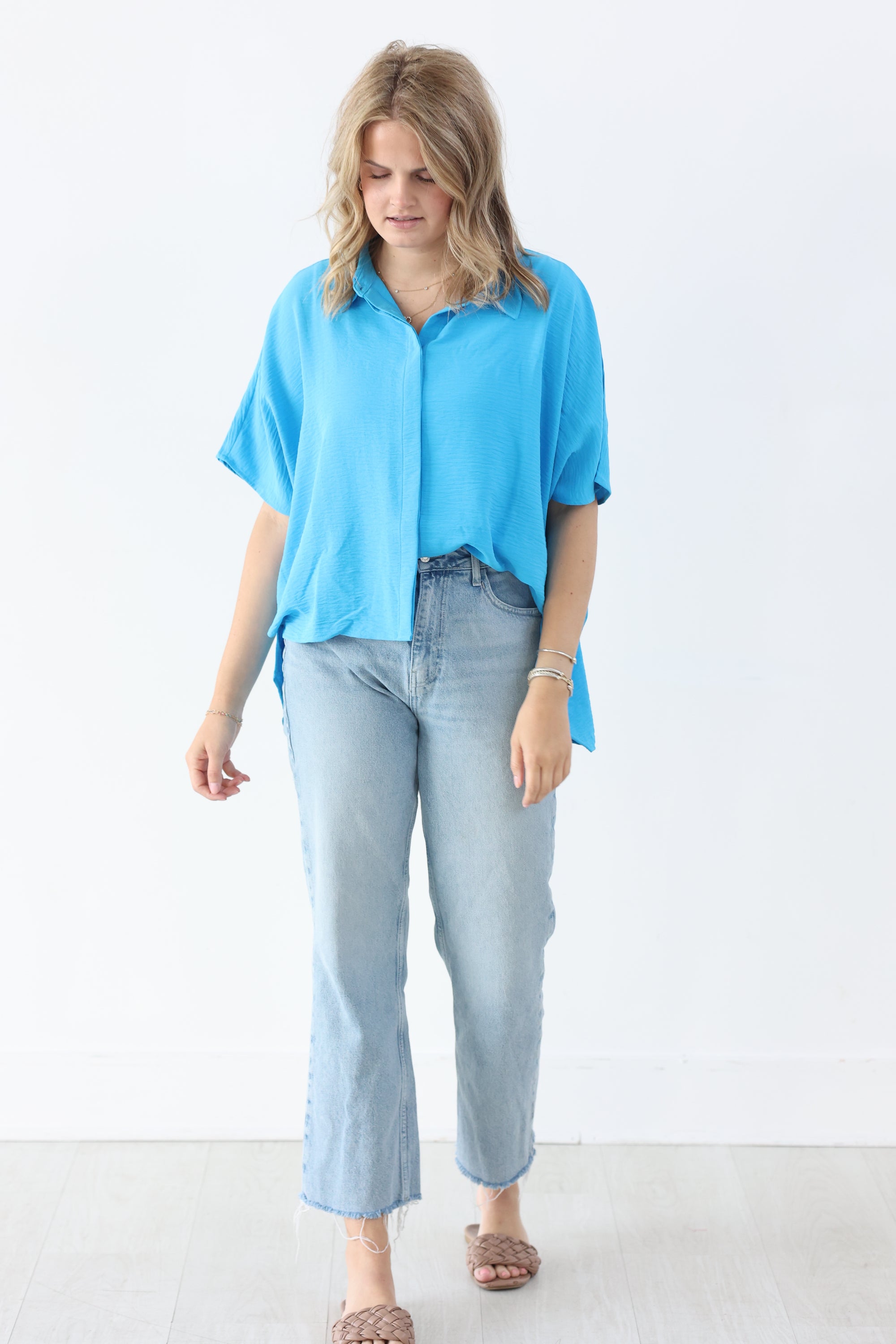 Hidden Gem Top - Ocean Blue