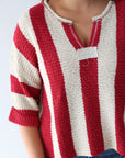 Nautical Stripe Top - Berry