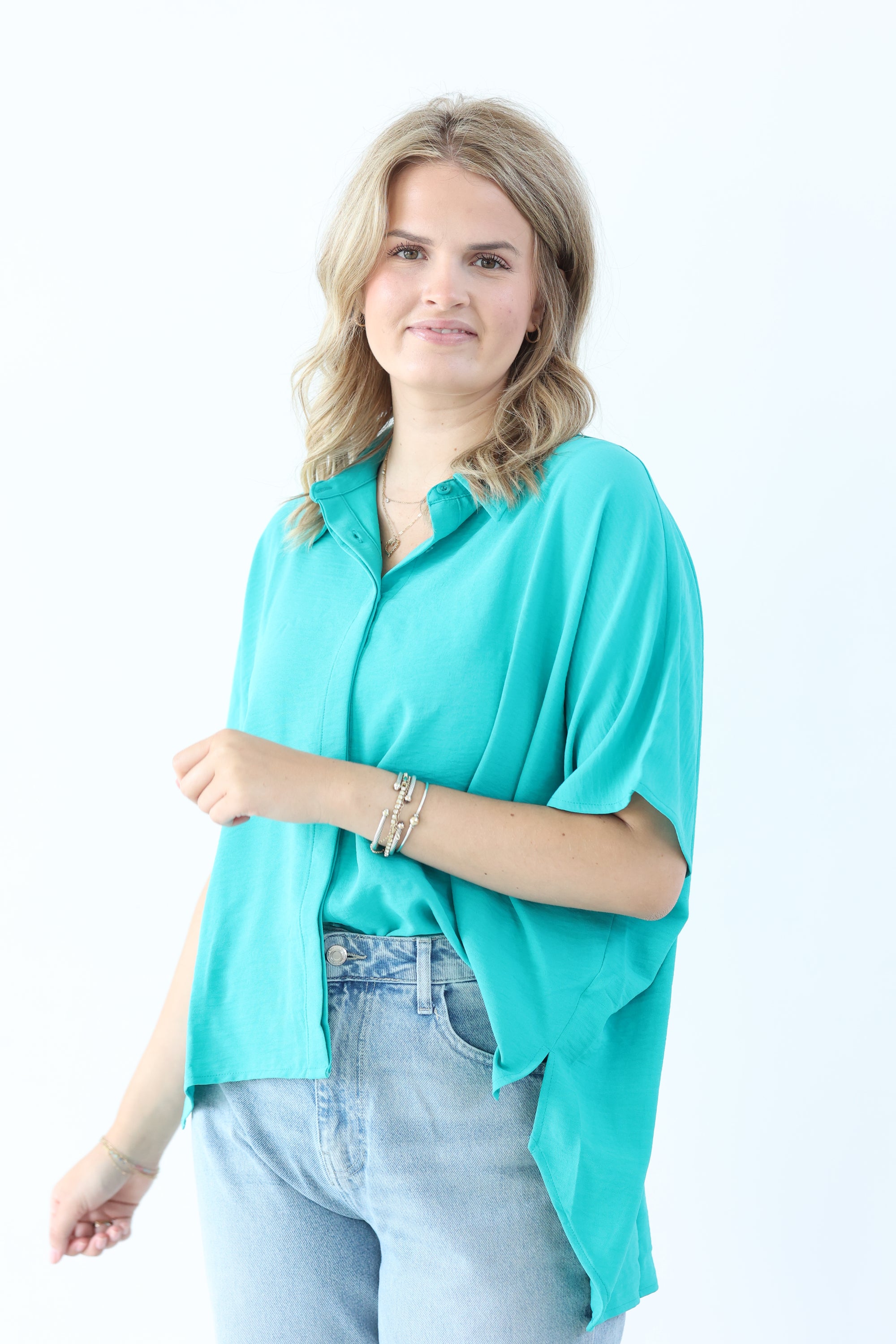 Hidden Gem Top - Aqua