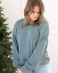 Karly Ribbed Top - Evergreen