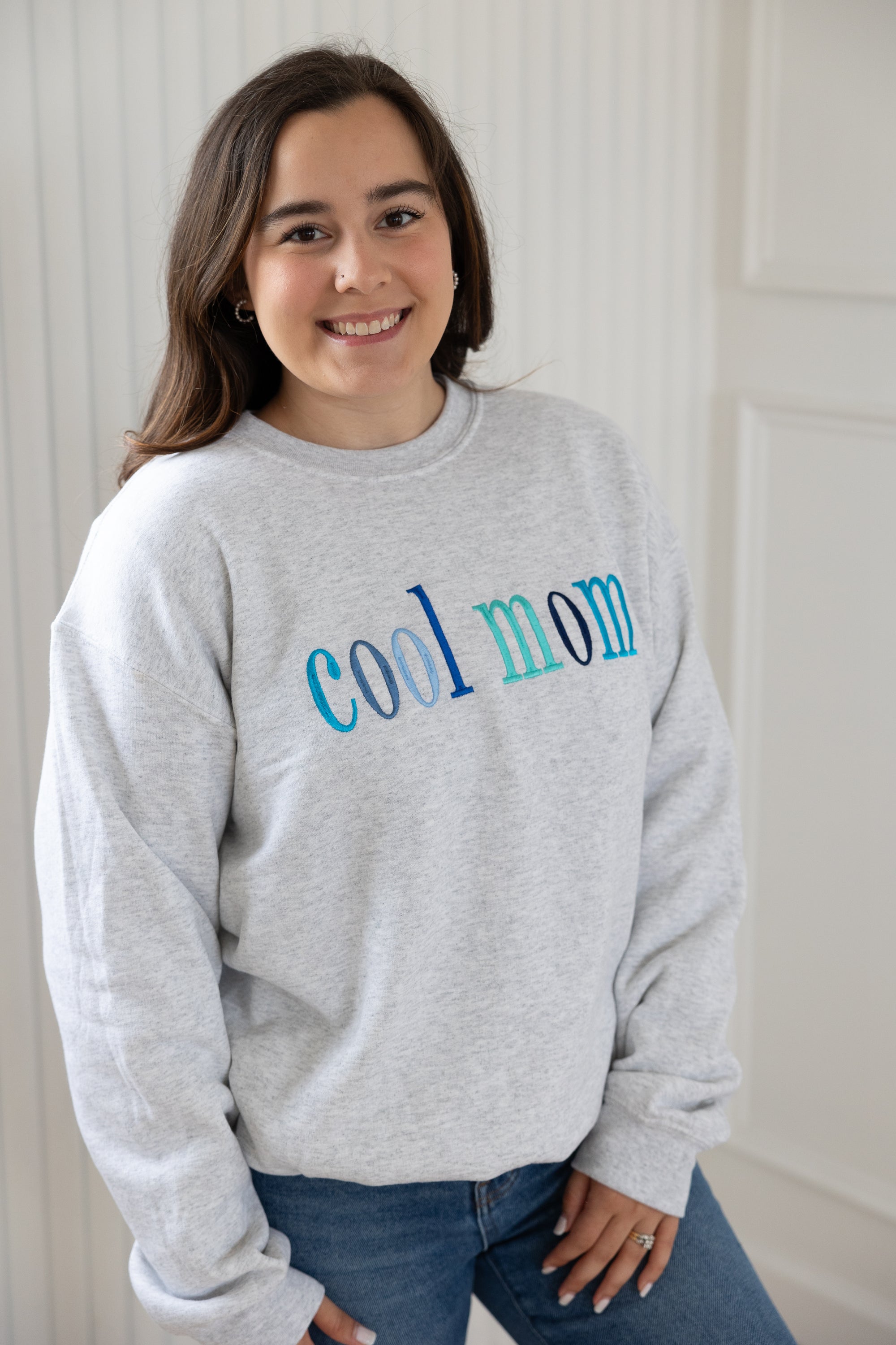 Cool Mom Pullover - Blue Hues