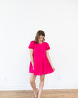 Maddie Dress - Hot Pink