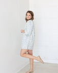 Blue Floral Mini Dress