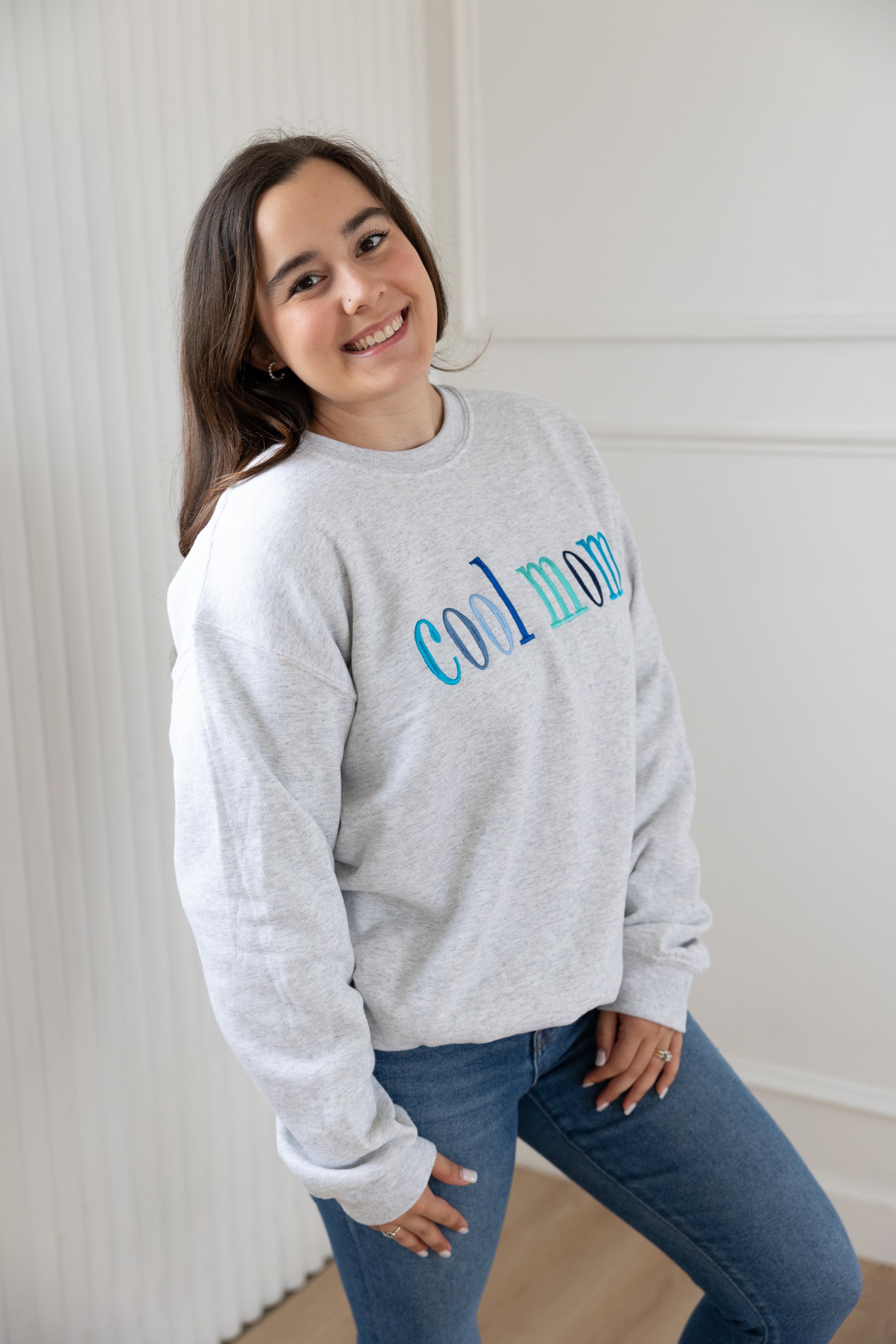 Cool Mom Pullover - Blue Hues
