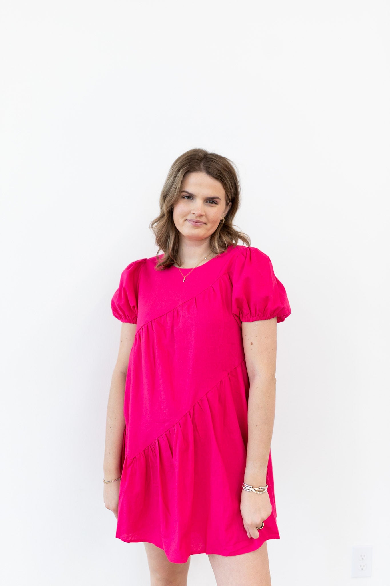 Maddie Dress - Hot Pink