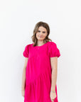 Maddie Dress - Hot Pink