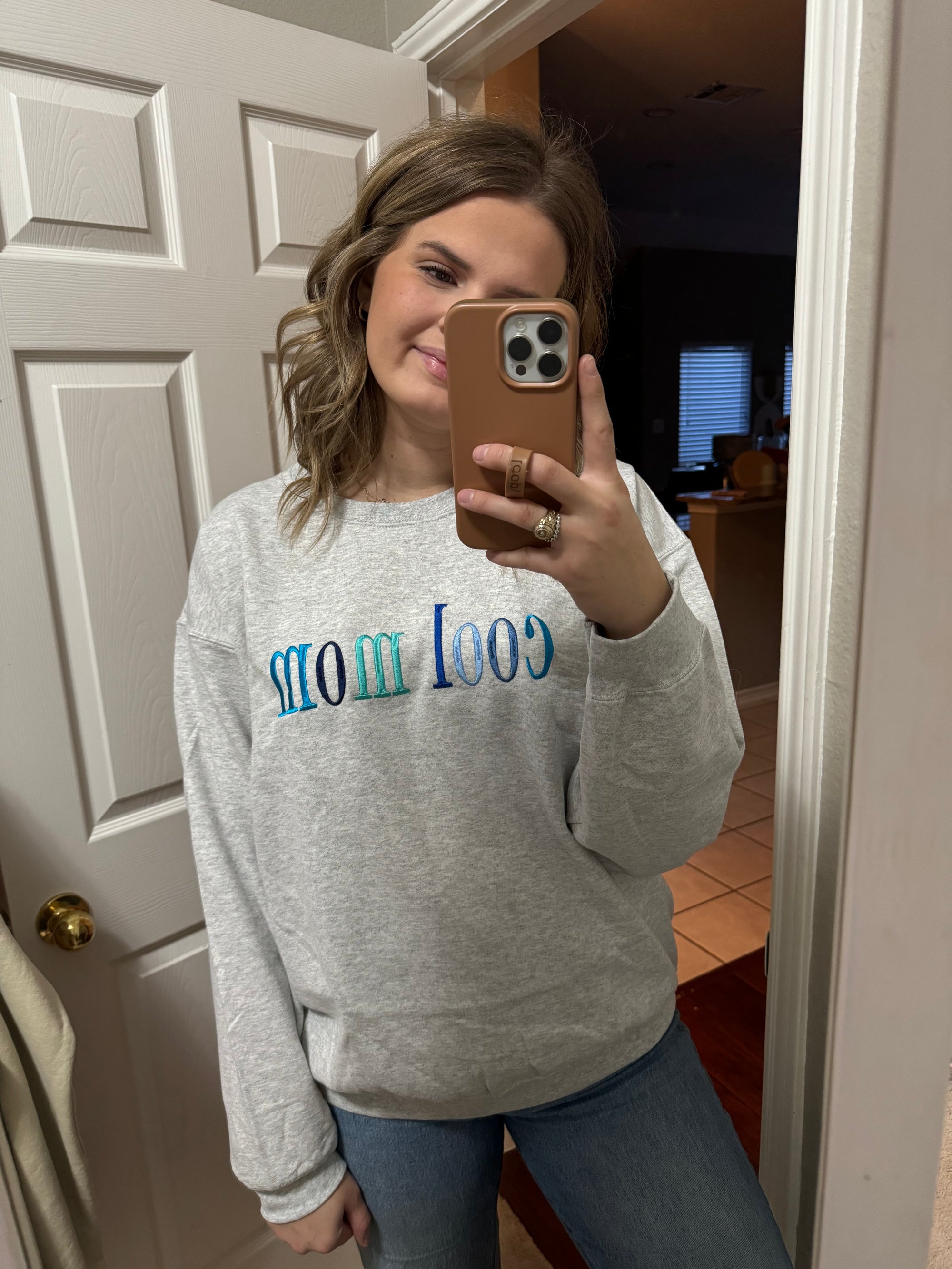 Cool Mom Pullover - Blue Hues