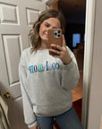 Cool Mom Pullover - Blue Hues