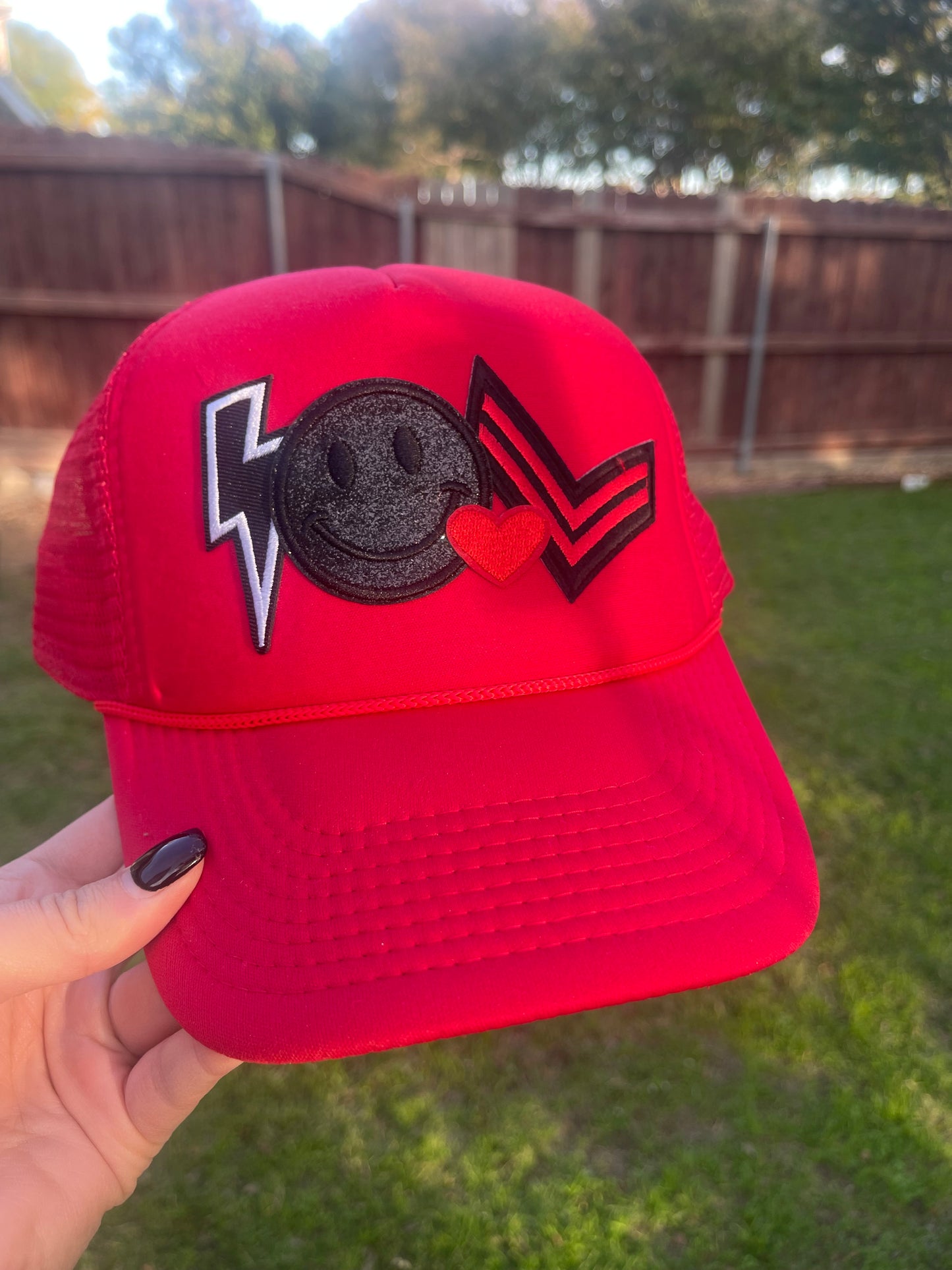 Custom Trucker Cap - Red & Black