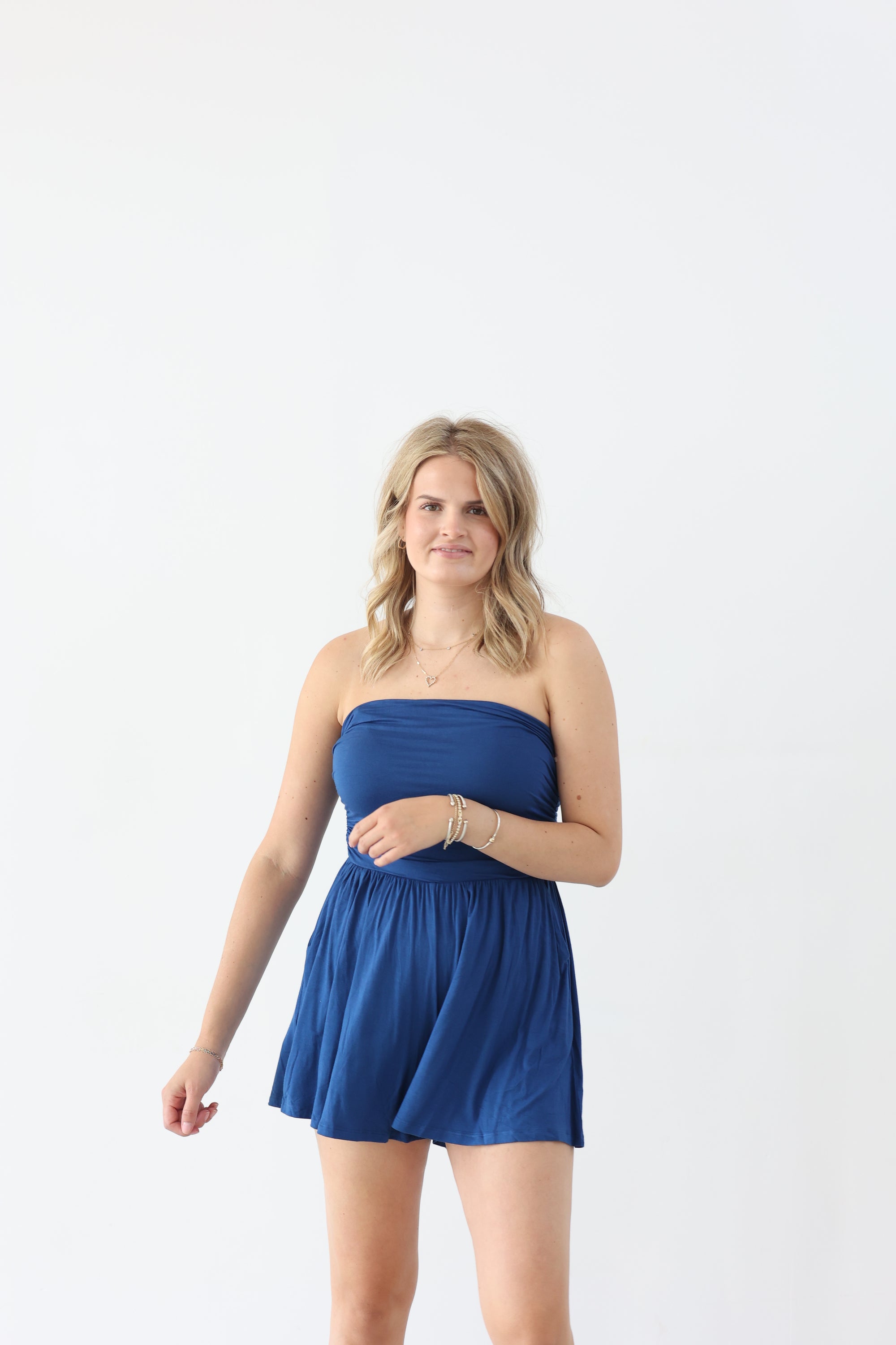 Seas the Day Romper - Blue