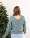 Karly Ribbed Top - Evergreen