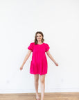 Maddie Dress - Hot Pink