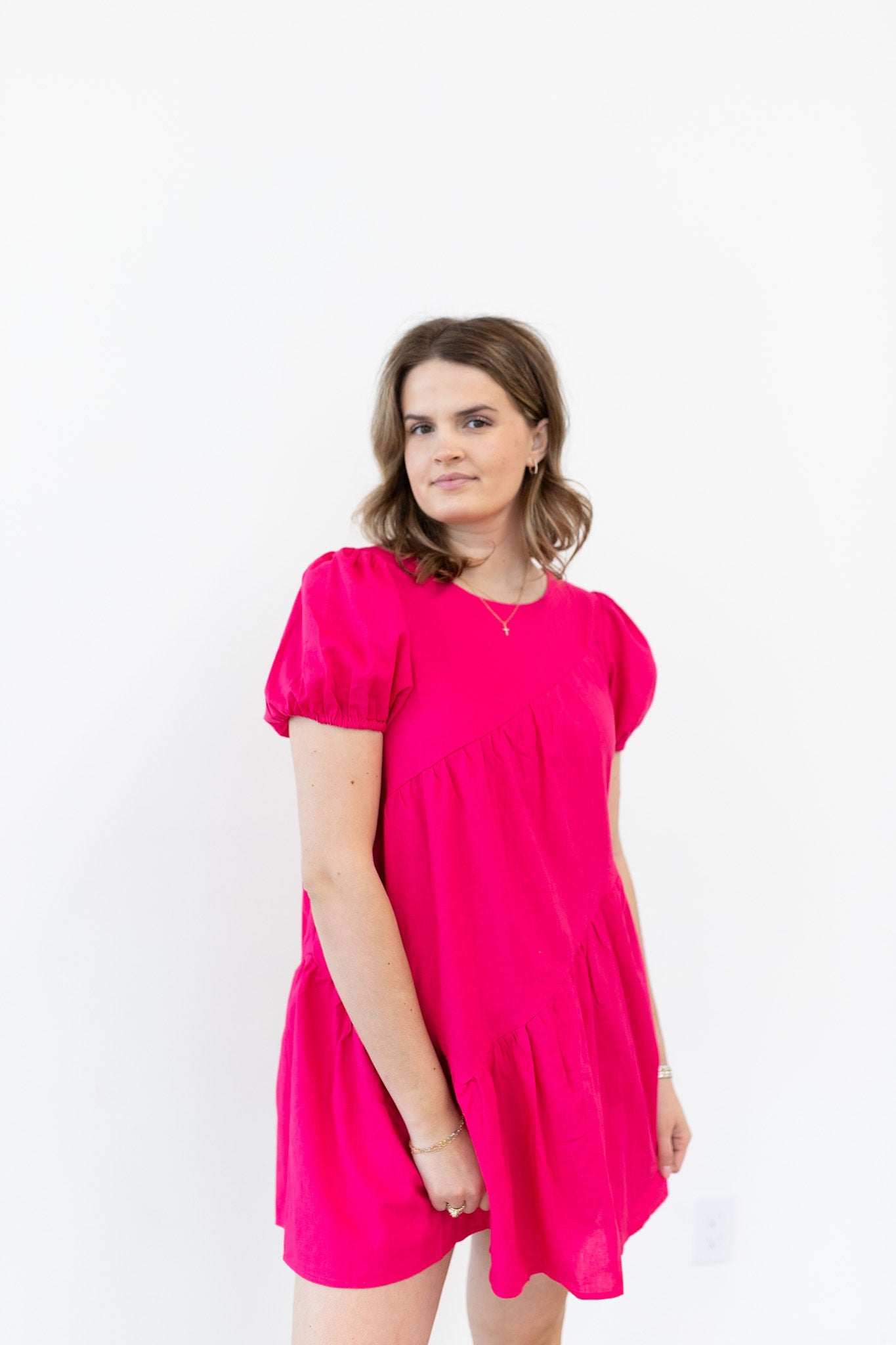 Maddie Dress - Hot Pink