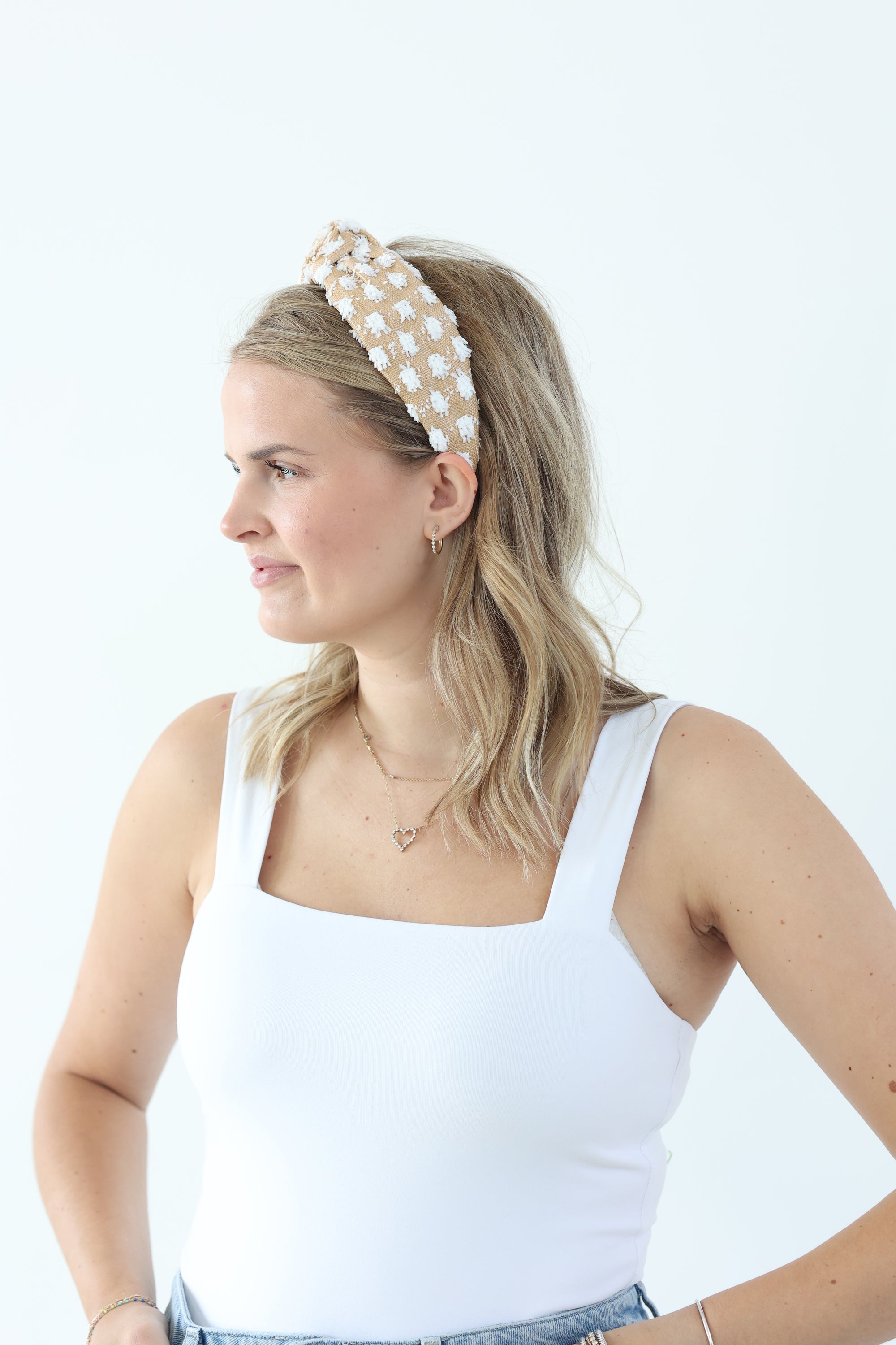 Tan Raffia Headband