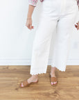 White Eyelet Denim Jeans