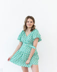 Emerald Belted Dress