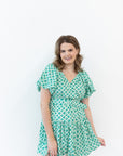 Emerald Belted Dress