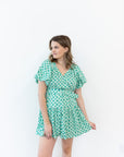 Emerald Belted Dress