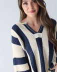 Nautical Stripe Top - Navy