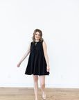 Triple Bow Dress - Black