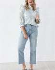 Lover Eyelet Top - Blue