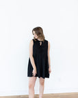 Triple Bow Dress - Black